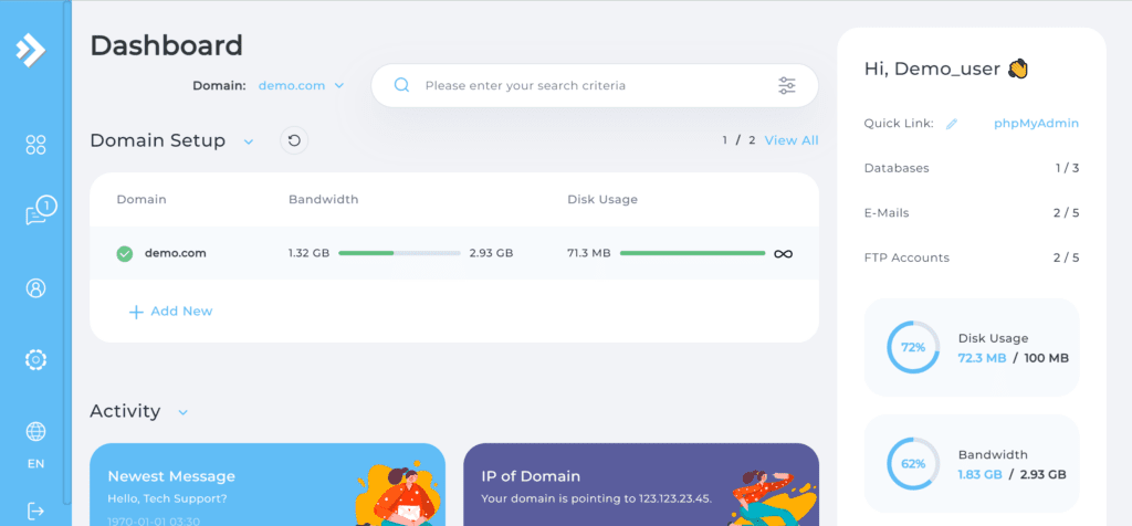 مشاهده دمو دایرکت ادمین